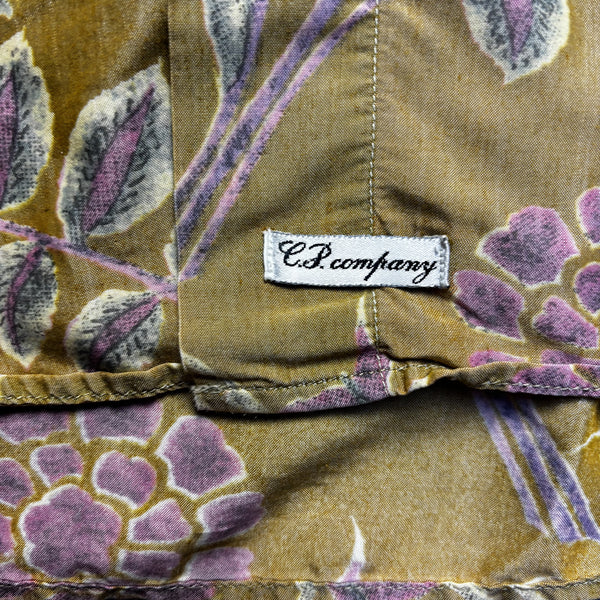 CP Company Ideas From Massimo Osti Floral Print Green Shirt circa 1980's