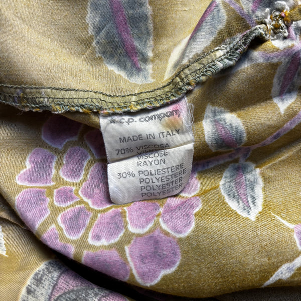 CP Company Ideas From Massimo Osti Floral Print Green Shirt circa 1980's