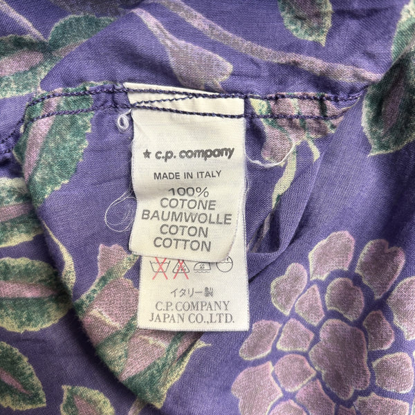 CP Company Ideas From Massimo Osti Floral Print Purple Shirt circa 1980's