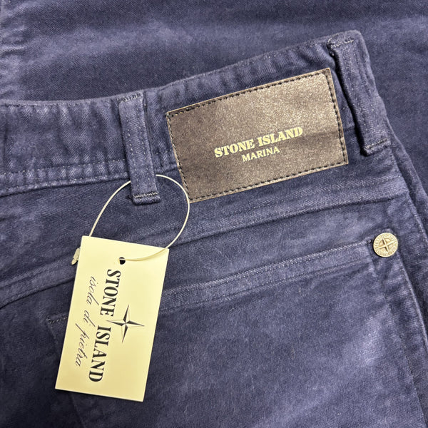 Vintage Stone Island Marina AW 1992 Moleskin Navy Jeans