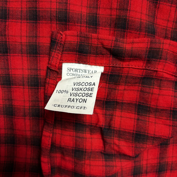 CP Company SS 1993 Ideas From Massimo Osti Red & Black Check Shirt