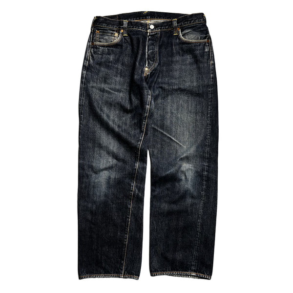 Vintage Evisu Made In Japan White Painted Gull Denim Jeans circa 1990's