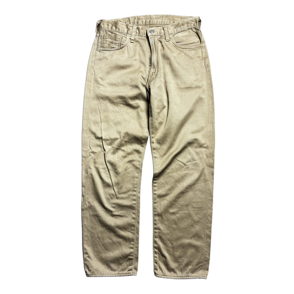 Vintage Evisu Fairway Made In Japan Tan Embroidered Jeans circa 1990s