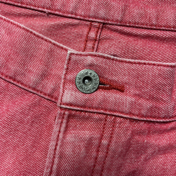 Evisu Single Pocket Light Red Denim Jeans circa 2000's