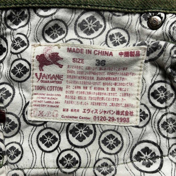 Evisu Fairway Winners Go With Evisu Green Denim Jeans circa 2000's