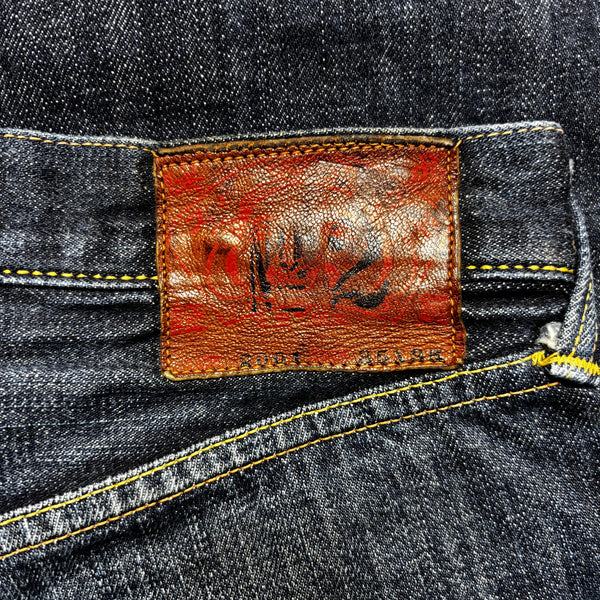 Vintage Evisu Made In Japan Red Gull Denim Jeans circa 1990's