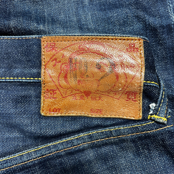 Vintage Evisu Made In Japan Red Gull Denim Jeans circa 1990's