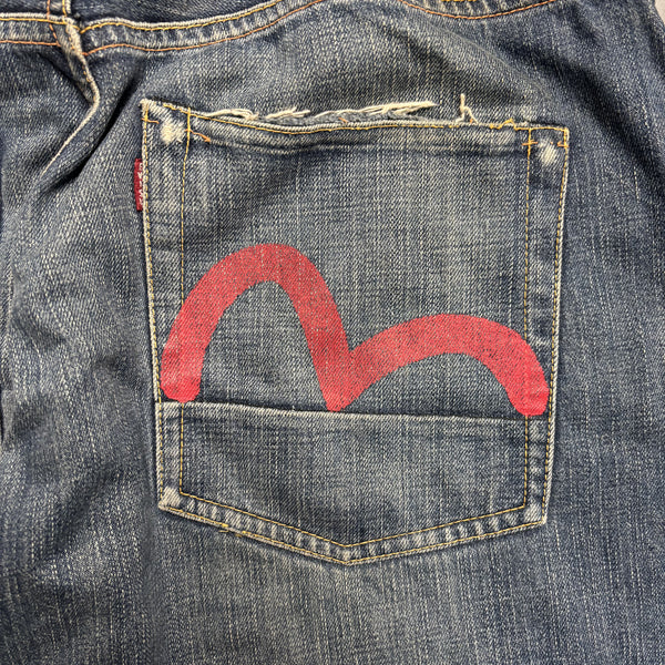Vintage Evisu Red Gull Denim Jeans circa 2000's