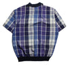 Vintage Yves Saint Laurent YSL Pour Homme Blue Check Polo Shirt circa 1990's