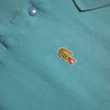 Vintage Chemise Lacoste Aqua Blue Long sleeve Polo Shirt circa 1980's