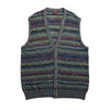 Vintage Example By Missoni Multicolour Striped Patterned Knit Vest circa 1980's