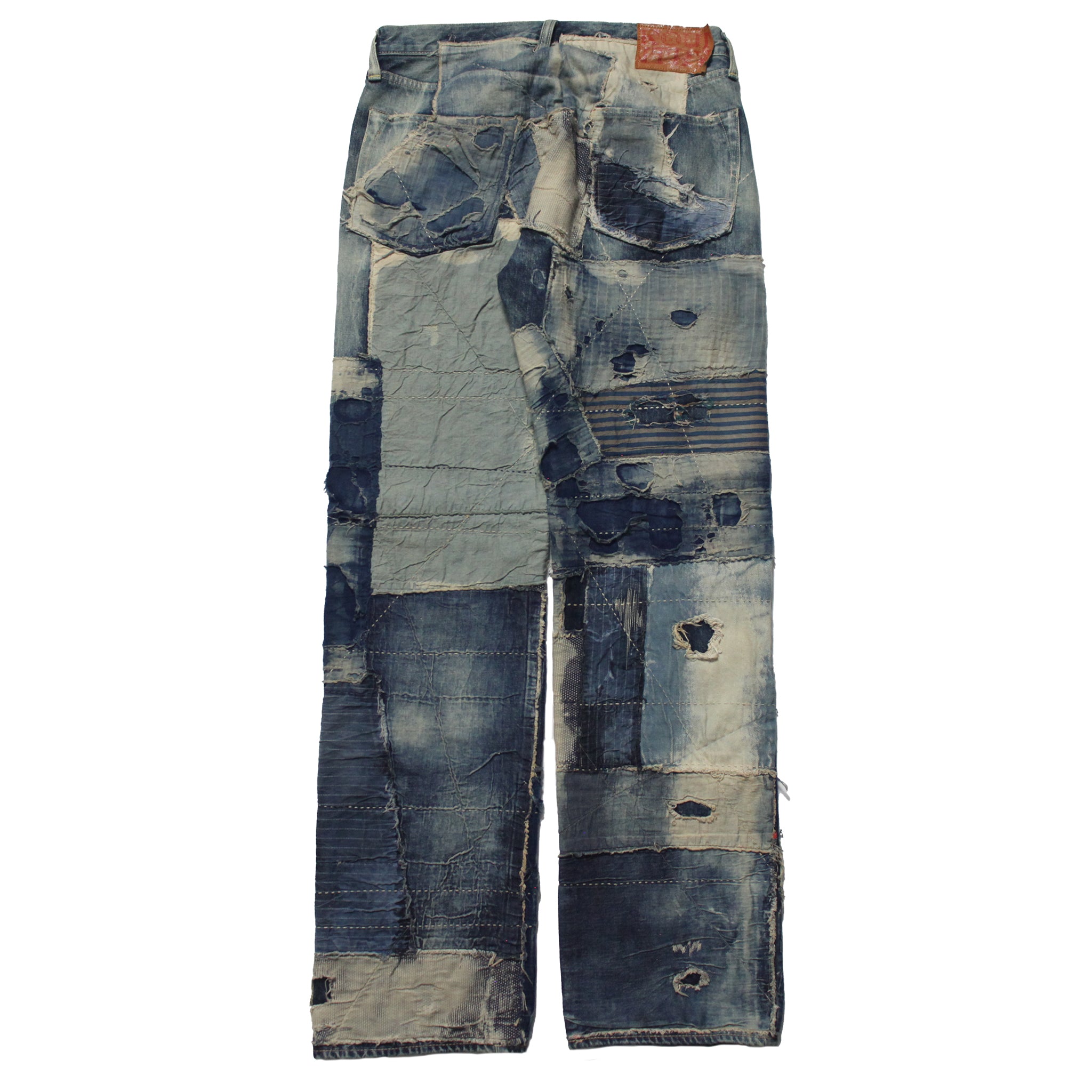 パンツ KAPITAL BORO DENIM PATCHWORK CHAPS PANTS KAPITAL Boro Denim Patchwork Chaps Pants