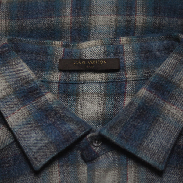 Louis Vuitton Pre Collection AW 2014 Sample Blue Flannel Shirt