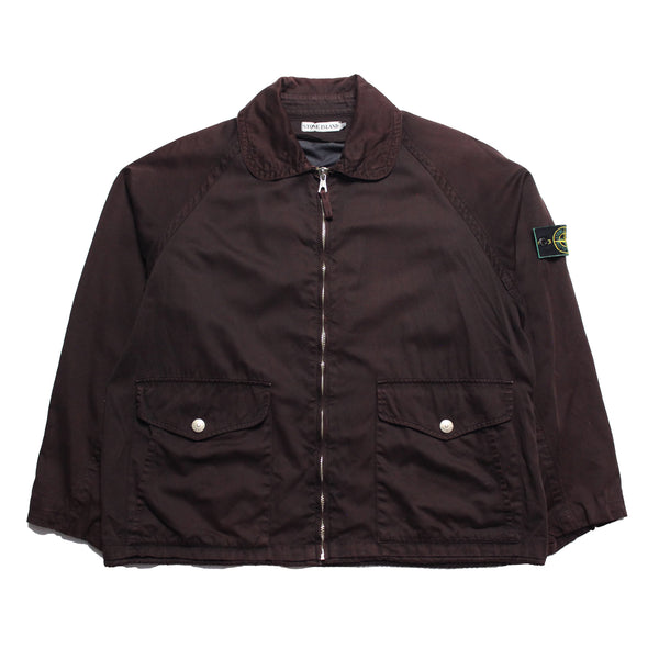 Vintage Stone Island Raso Gommato Jacket Burgundy Circa early 1990s