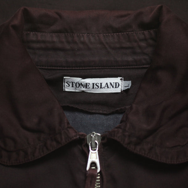 Vintage Stone Island Raso Gommato Jacket Burgundy Circa early 1990s