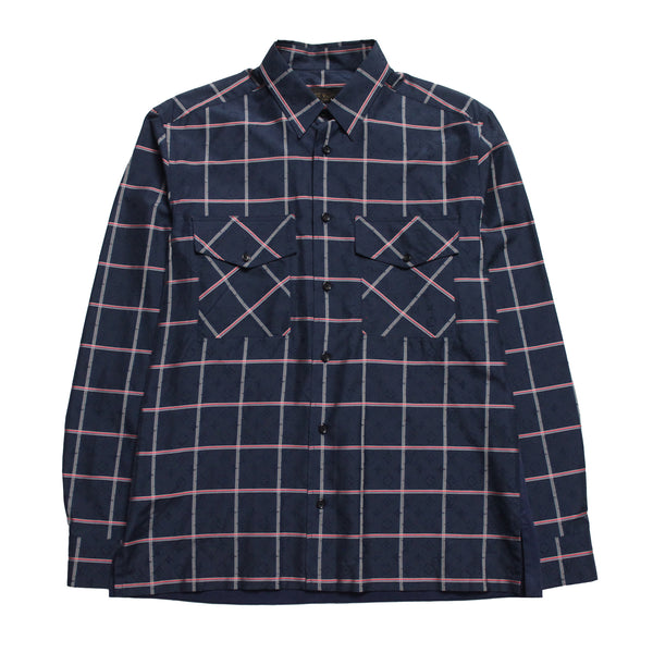 Archive Louis Vuitton SS 2016 Sample Tonal Check Monogram Shirt