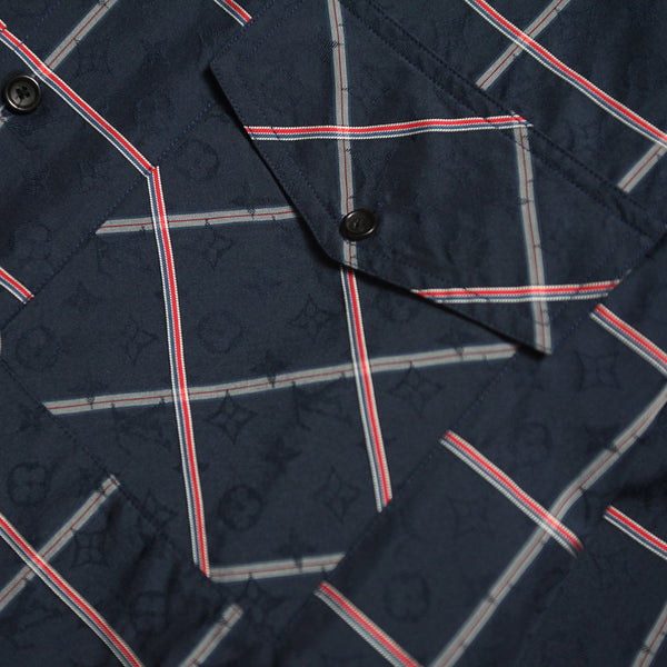 Archive Louis Vuitton SS 2016 Sample Tonal Check Monogram Shirt