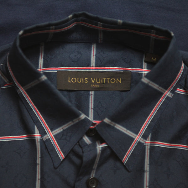 Archive Louis Vuitton SS 2016 Sample Tonal Check Monogram Shirt