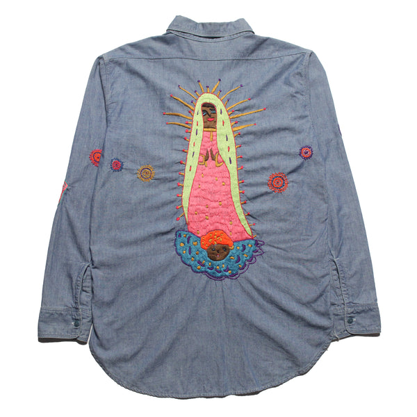Kapital ‘Kountry’ Hand Embroidered Patch Denim Shirt