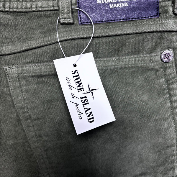 Vintage Stone Island Marina AW 1992 Moleskin Green Jeans