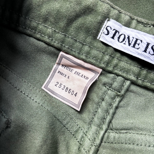 Vintage Stone Island Marina AW 1992 Moleskin Green Jeans