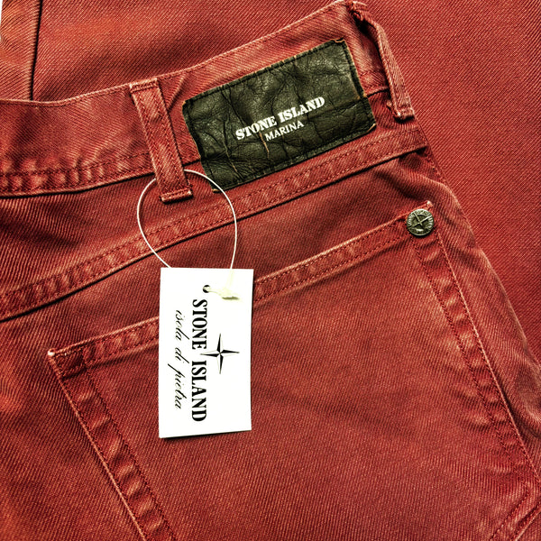 Vintage Stone Island Marina AW 1992 Orange Jeans