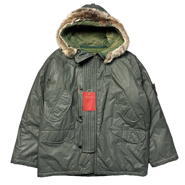 Vintage Boneville BNV AW 92 Skiwear Green Parka Jacket