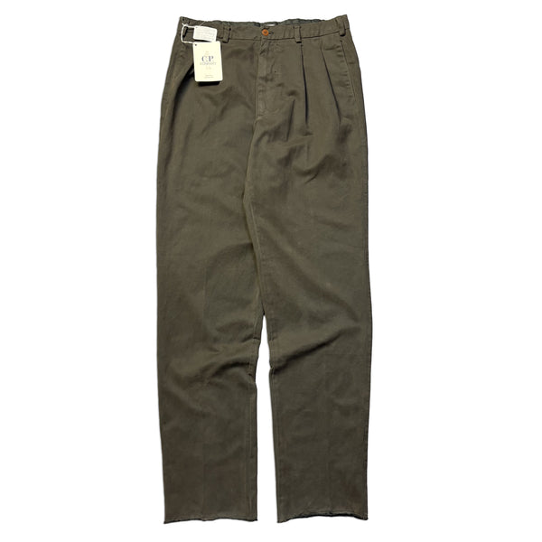 Deadstock CP Company AW 1992 Garment Dyed Olive Green Trousers