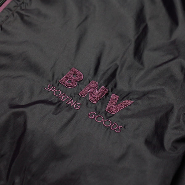 Vintage Boneville SS 1991 BNV Sporting Goods Purple Embroidered Windbreaker Jacket