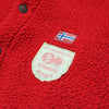 Napapijri Red Full Button Sherpa Fleece circa 1990's