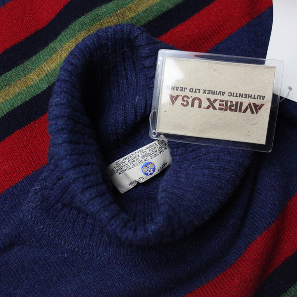 Vintage Avirex U.S.A. Rollneck Knit Jumper circa 1990's