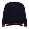 Chemise Lacoste Navy Cable Knit Cardigan circa 1980's