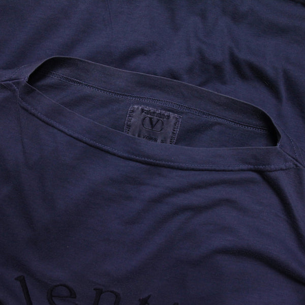 Valentino Jeans Navy Long Sleeve T-Shirt circa 1980's