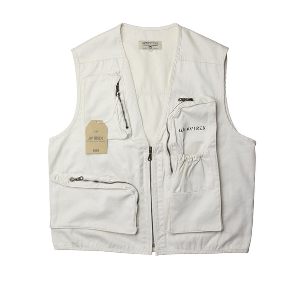 Vintage Avirex U.S.A. Cotton Utility Tactical Vest circa 1990's