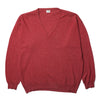 CP Company AW 1992 Ideas from Massimo Osti Red Fine Knit V Neck Knit Jumper circa 1980's