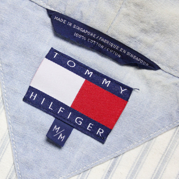 Tommy Hilfiger Lightweight Pinstripe Parka Jacket circa 1990's