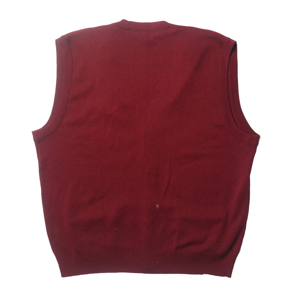 Paul & Shark Yachting Burgundy Fine Knit Vest circa 1990's