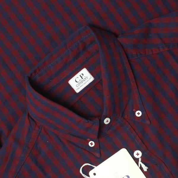 CP Company SS 1993 Ideas From Massimo Osti Burgundy Check Shirt