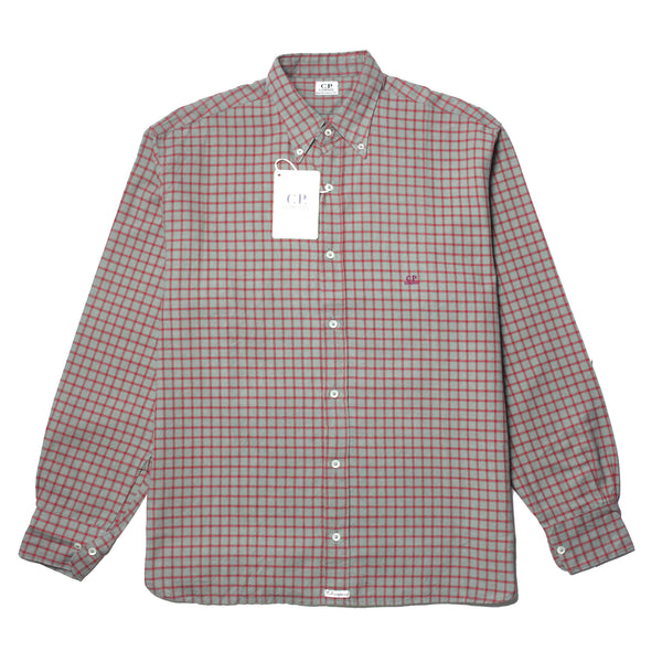 CP Company SS 1993 Ideas From Massimo Osti Red/Grey Check Shirt