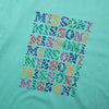 Missoni Sport Repeat Graphic Cap Sleeve T-Shirt circa 1980's