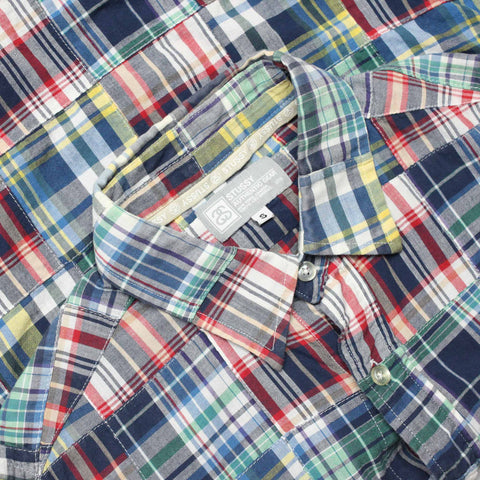 STUSSY PATCHWORK SHIRT CIRCA 2000'S * TOO HOT
