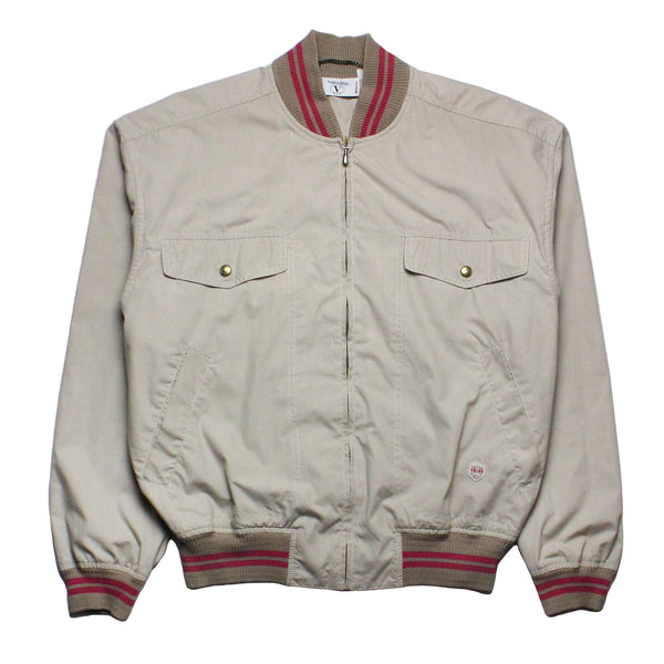 Valentino Sport Tan Bomber Jacket circa 1980's