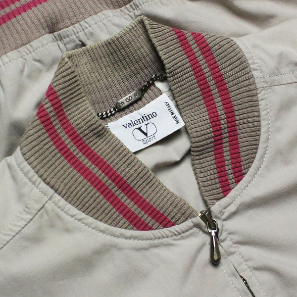 Valentino Sport Tan Bomber Jacket circa 1980's