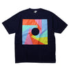 TOO HOT Swirl Print Navy Garment Dyed T-Shirt