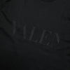 Valentino Jeans Embroidered VALEN Logo Black T-Shirt circa 1980's